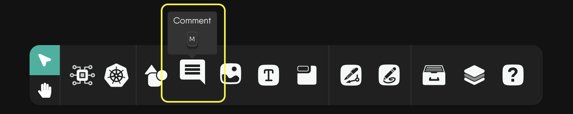 Create a comment from the Dock